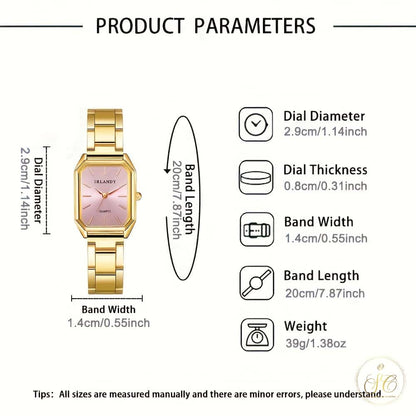 Timeless Fashionable Luxury Heart And Palace Style Watch Jewelry Set - SeoulChic.store