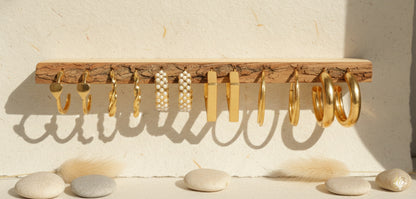 Graceful 6Pairs Of Premium Goldplated Metallic Earring Set - SeoulChic.store