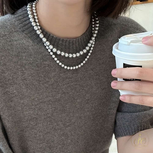 Modern Graytone Elegant And Versatile Faux Pearl Jewelry Set - SeoulChic.store