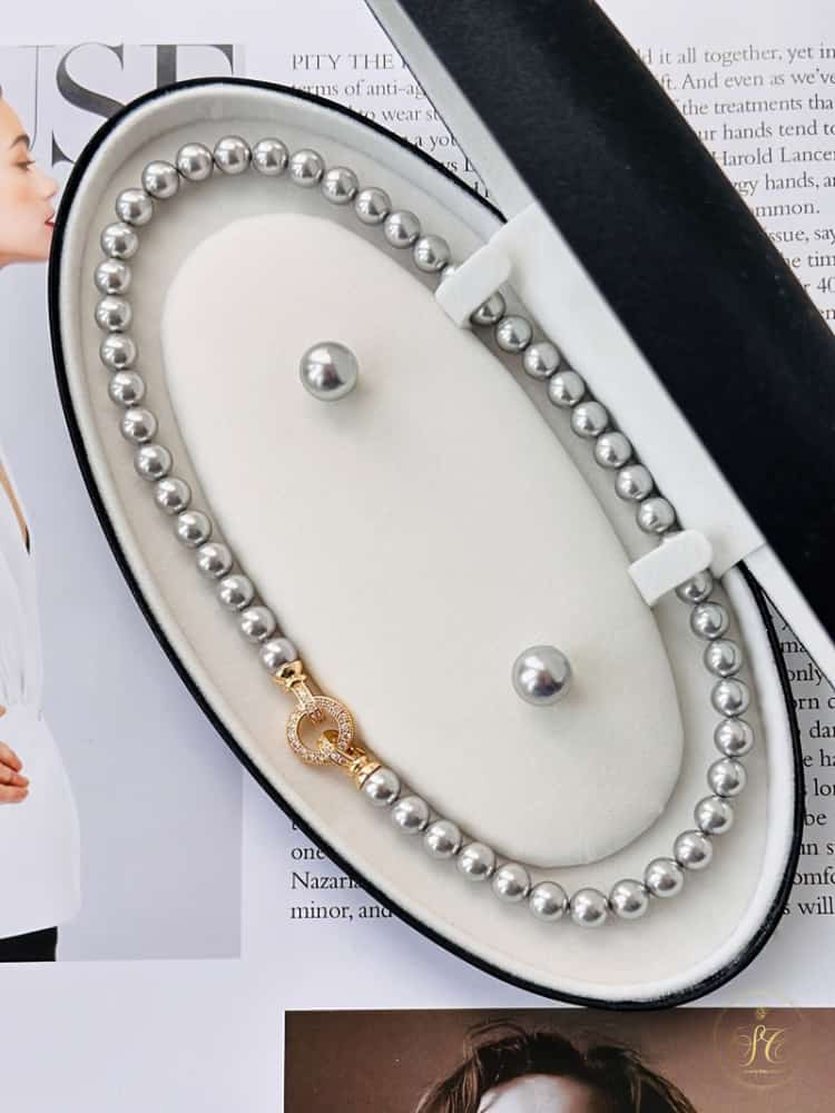 Modern Graytone Elegant And Versatile Faux Pearl Jewelry Set - SeoulChic.store