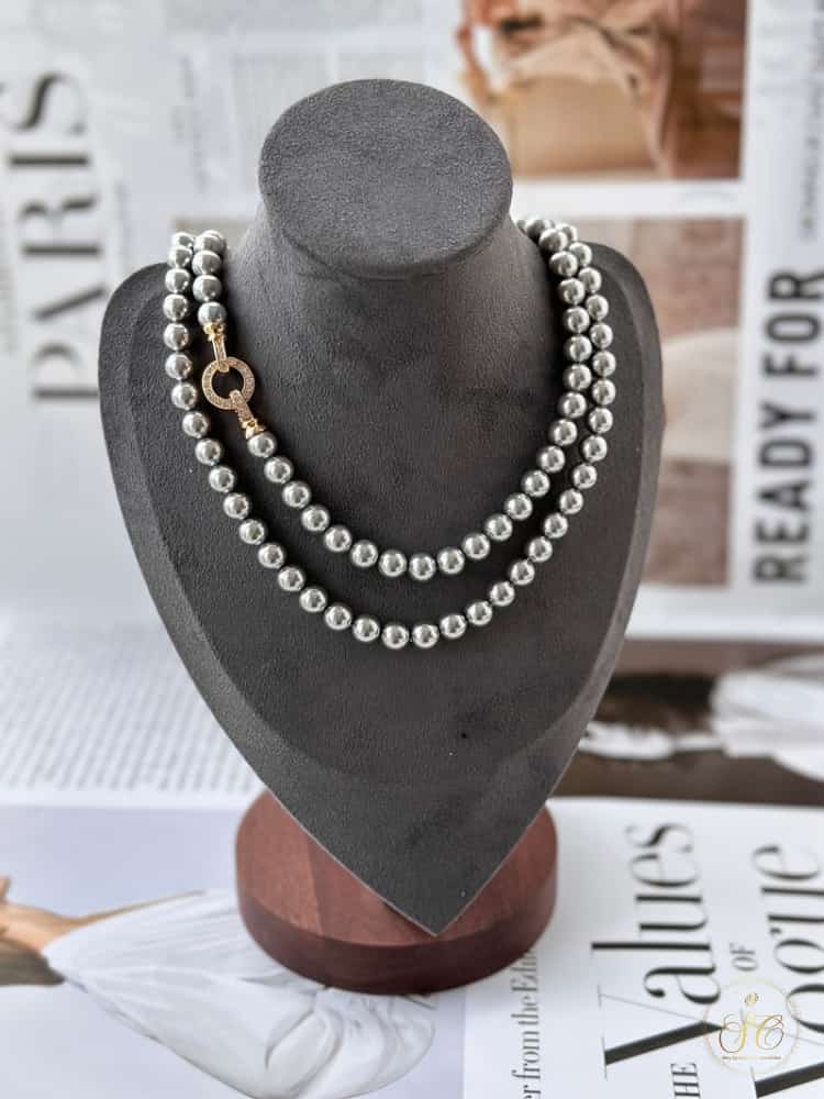 Modern Graytone Elegant And Versatile Faux Pearl Jewelry Set - SeoulChic.store