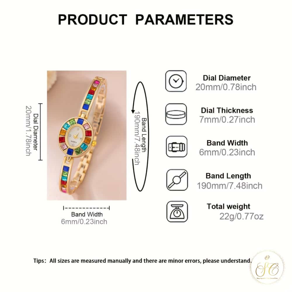 Signature Luxury Rhinestone Jewelry Watch And Bracelet Set - SeoulChic.store