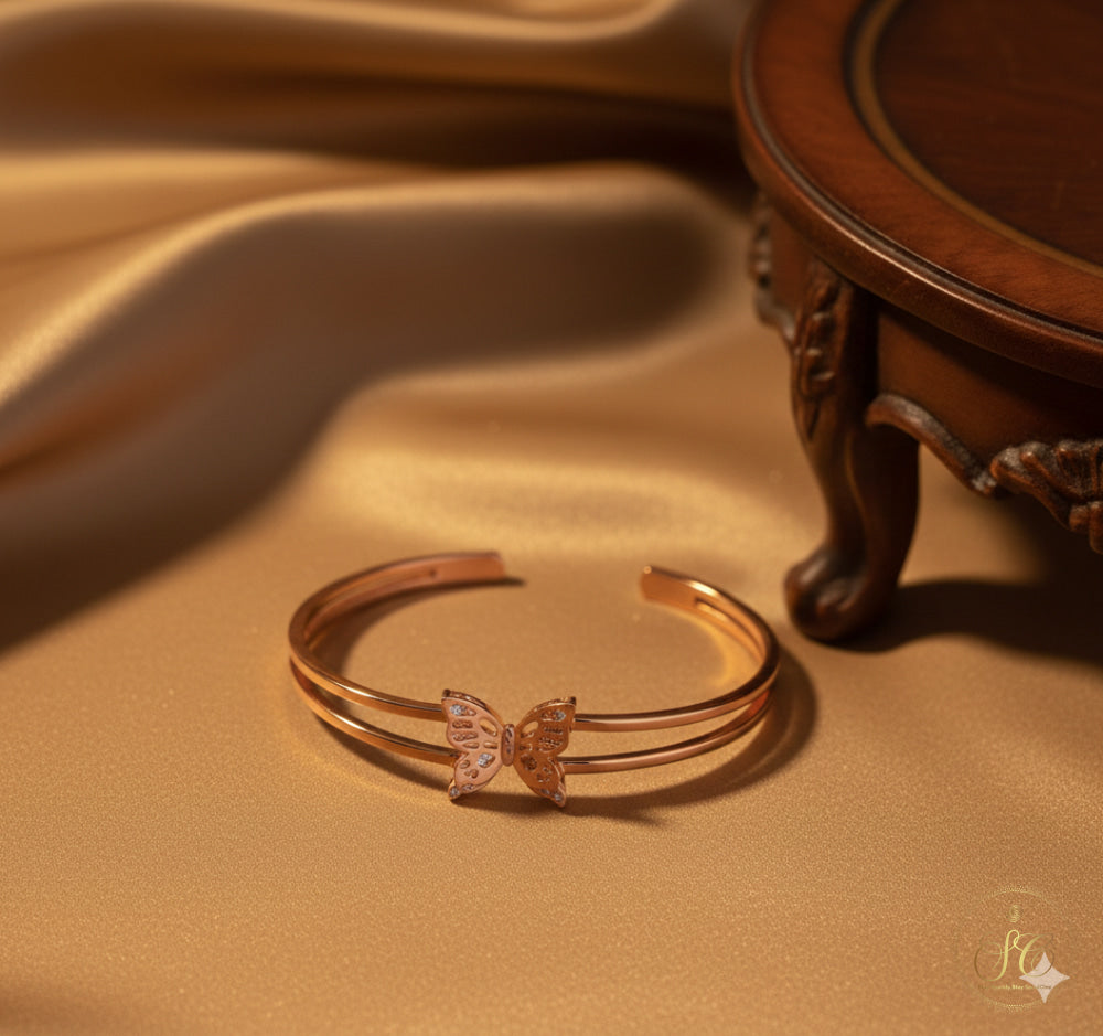 Luxury Rose Gold Butterfly Design Bracelet - SeoulChic.store