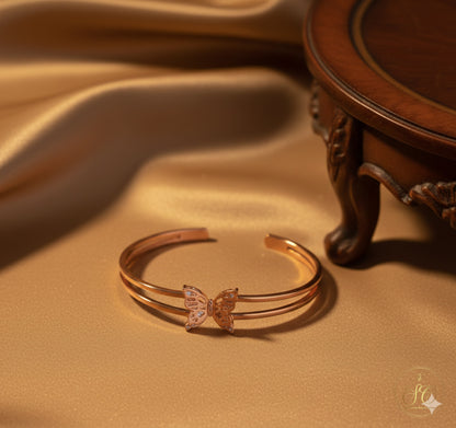 Luxury Rose Gold Butterfly Design Bracelet - SeoulChic.store