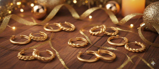 Premium 6Pairs Of Elegant Stylish Goldplated Metallic Earrings Set - SeoulChic.store