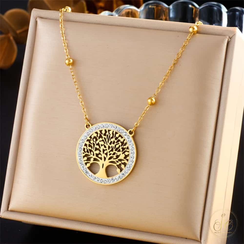 Refined Premium Prosperity Tree Design Jewelry Set - SeoulChic.store