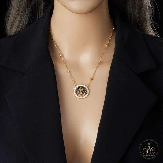 Refined Premium Prosperity Tree Design Jewelry Set - SeoulChic.store