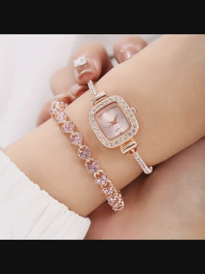 Luxury Stylish And Versatile Cute Watch And Bracelet Set