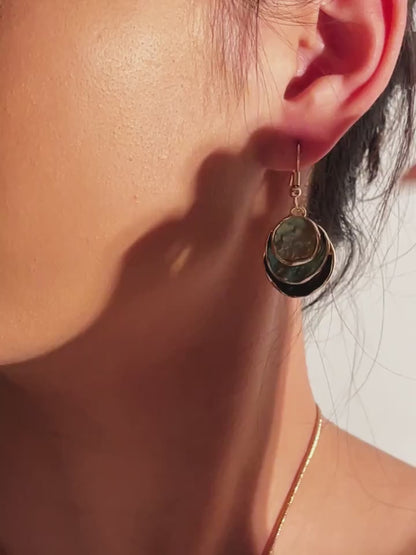 Elegant Bohemian Round Zinc Alloy Enamel Jewelry Set