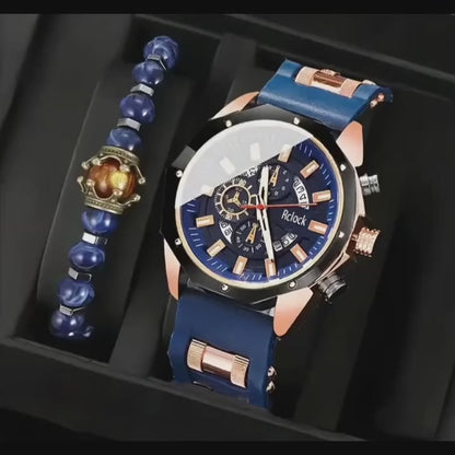 Premium Luxury Watch And Bracelet Set