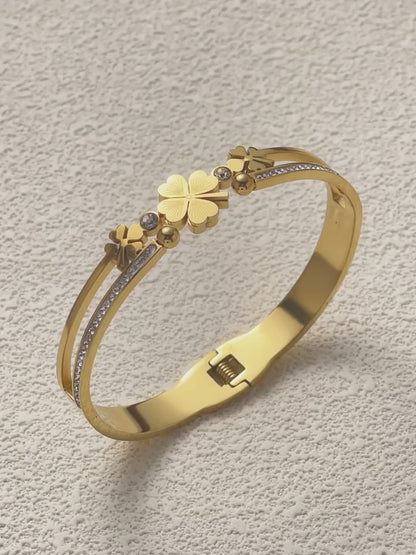Classic Lucky Clover Cubic Zirconia Bracelet