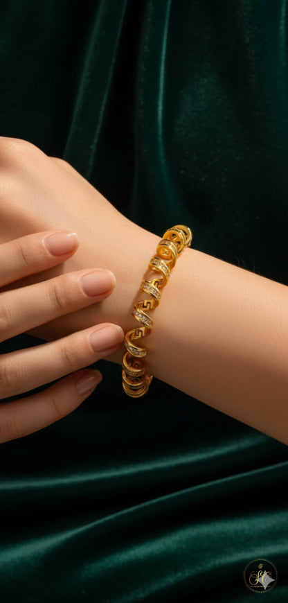 Refined Chic Minimalist Rhinestone Telephone Wire Wrap Bracelet - SeoulChic.store