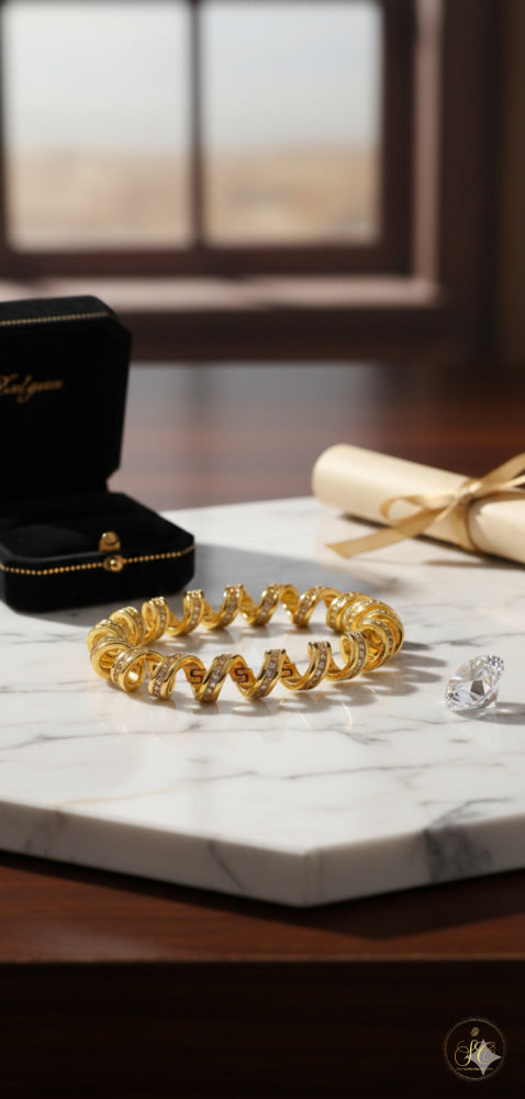 Refined Chic Minimalist Rhinestone Telephone Wire Wrap Bracelet - SeoulChic.store