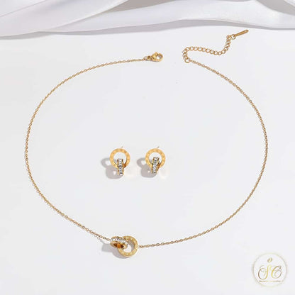 Modern Roman Numeral Zirconia Jewelry Set - SeoulChic.store