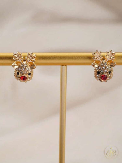 Premium Sparkling Rhinestone Deer Earrings - SeoulChic.store