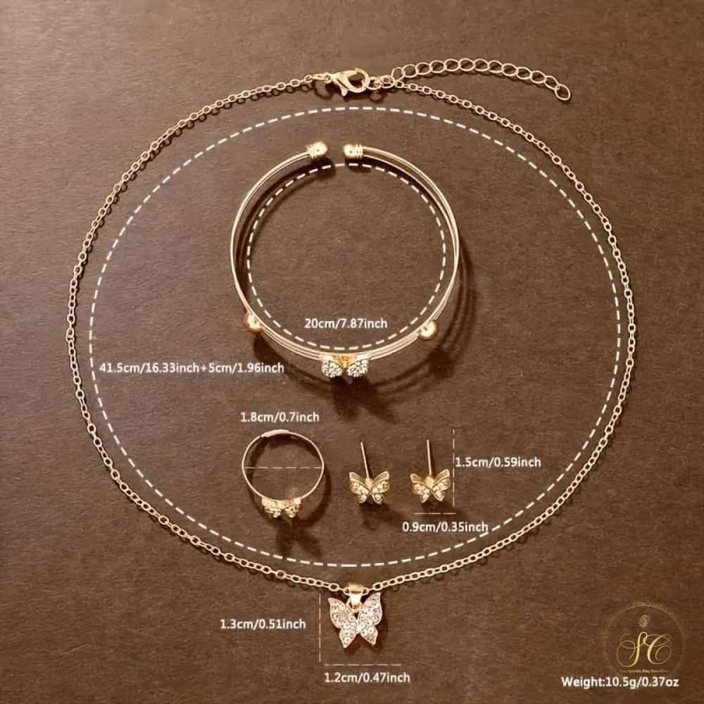 Timeless Stylish Watch And Butterfly Jewelry Set - SeoulChic.store