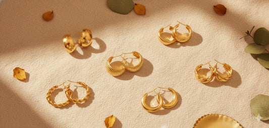 Timeless 6Pairs Of Chic Goldplated Metallic Earring Set - SeoulChic.store