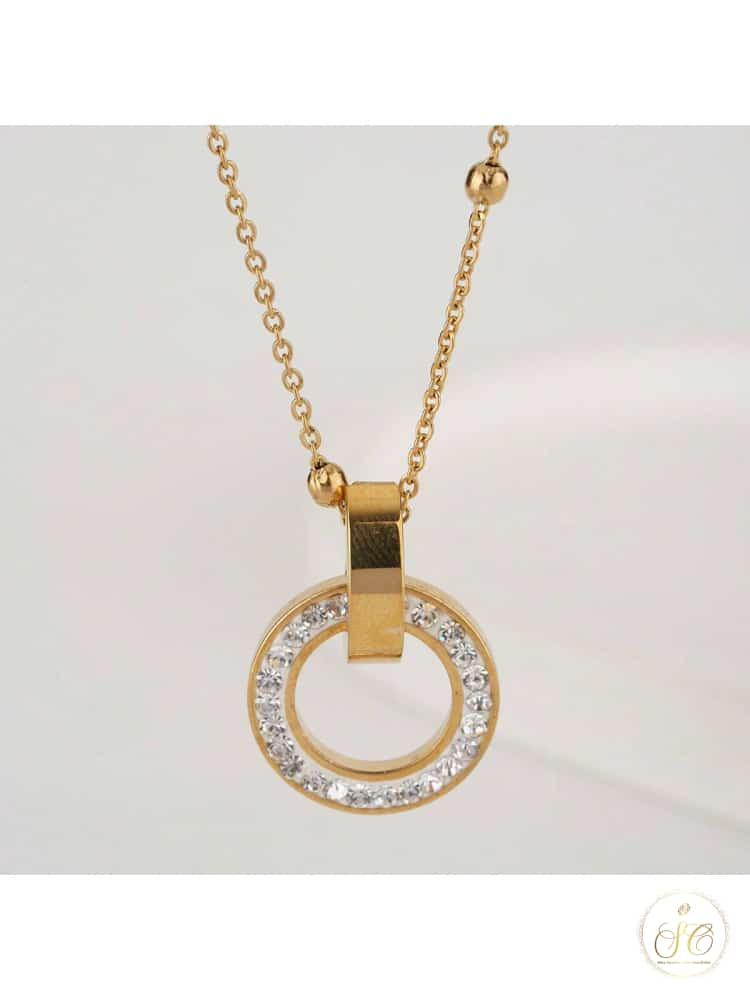 Graceful Unique Copper Zirconia Design Collarbone Jewelry Set - SeoulChic.store