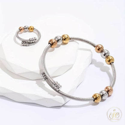 Modern Unique Stainless Steel Gold Jewelry Set - SeoulChic.store