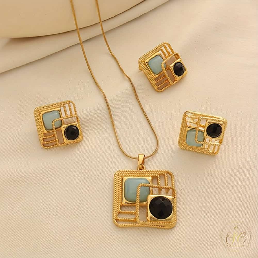 Timeless Vintage Casual Copperplated Jewelry Set - SeoulChic.store